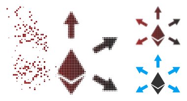 Eriterek piksel noktalı resim Ethereum emisyon simgesi