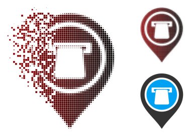 Çözünmüş piksel yarı ton banka Terminal işaretçi simgesi