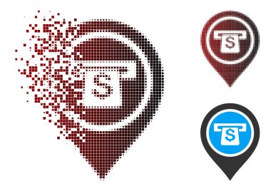 Makine işaretçi simgesi bankacılık tahribe piksel noktalı resim