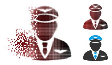 Harcanmış piksel yarı ton Pilot simgesi