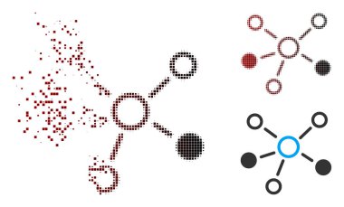 Eriterek piksel yarı ton ilişkiler simgesi
