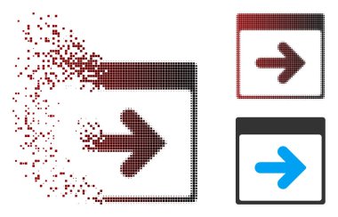 Piksel yarı ton sonraki takvim gün simgesini eriterek