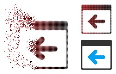 Tahribe piksel noktalı resim önceki gün simge takvim