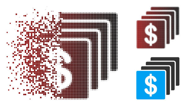 Fractured Pixel Halftone Finances Icon