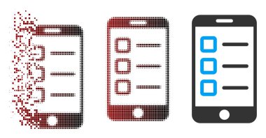 Rendelenmiş piksel yarı ton telefon Test simgesi