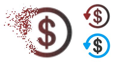 Çözünmüş piksel yarı ton geri ödeme simgesi
