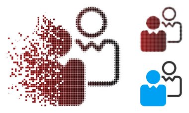 Rendelenmiş piksel yarı ton istemcileri simgesi