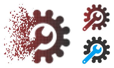 Hareketli piksel yarı ton özelleştirme araçlar simgesi