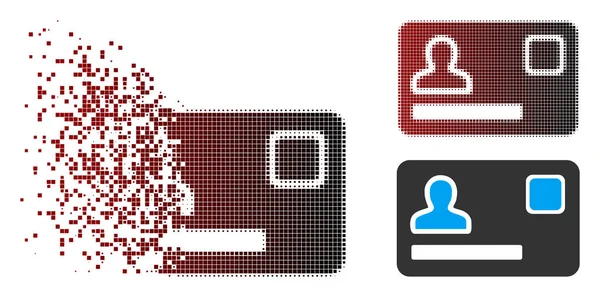 Icône de carte bancaire demi-teinte Pixel cassé — Image vectorielle