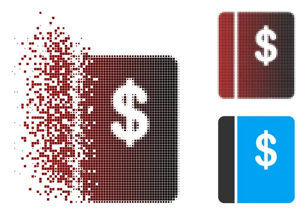 Beschädigtes Pixel-Buchhaltersymbol — Stockvektor
