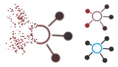Hareketli piksel noktalı resim bağlantıları simgesi