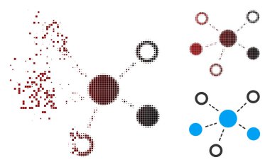Harcanmış piksel yarı ton sanal bağlantıları simgesi