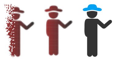 Beyefendi simge konuşmak dağınık piksel noktalı resim
