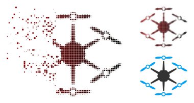 Kırık piksel noktalı resim Hexacopter simgesi