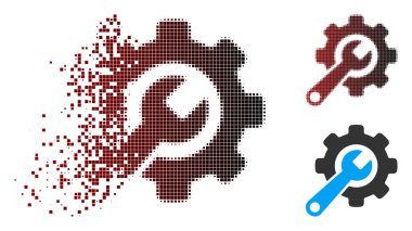 Ayrıştırılmış piksel yarı ton araçlar simgesi