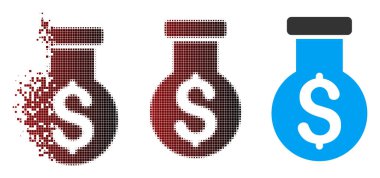 Dağınık piksel yarı ton simya simgesi