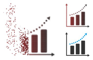 Işıltı piksel yarı ton olumlu Trend simgesi