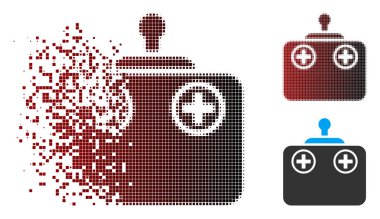 Kaybolan piksel yarı ton uzaktan kumanda aygıt simgesini