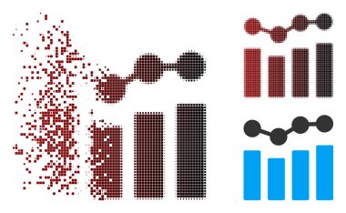 Piksel noktalı resim grafikleri simge eriterek