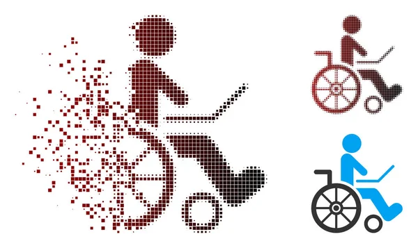 Передвигаясь на инвалидной коляске — стоковый вектор