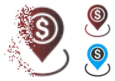 Işıltı piksel yarı ton banka simgesi yerleştir