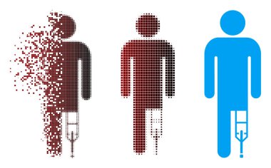 Toz piksel yarı ton sabırlı simgesi