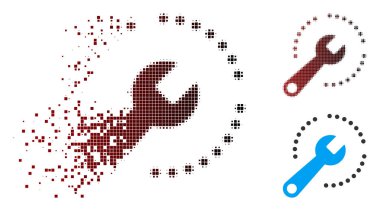 Piksel yarı ton dağılmakta yapılandırmak diyagram simgesi