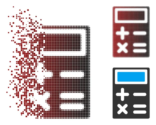 Verschwindendes Pixel-Halbtonrechner-Symbol — Stockvektor