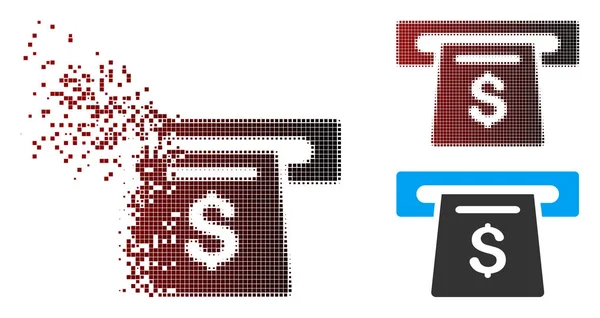 Pohyblivé Pixel polotónů platby patice ikona — Stockový vektor