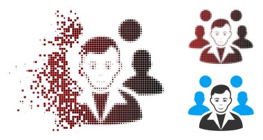 Kırık piksel yarı ton personel lideri simgesi