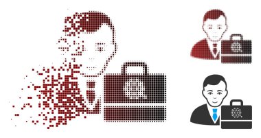 Rendelenmiş piksel noktalı resim Qtum Accounter simgesi