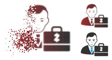 Hareketli piksel noktalı resim Zcash Accounter simgesi