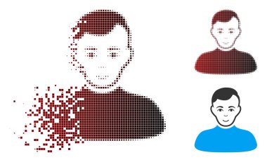 Hareketli piksel yarı ton çocuk simgesi