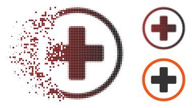 Simgesi yuvarlak kırık piksel noktalı resim