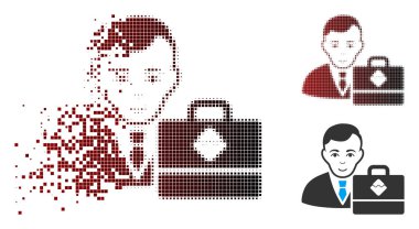 Piksel yarı ton dalgalar Accounter simgesi zarar