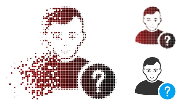 Parçalanmış piksel yarı ton Kullanıcı durum simgesi