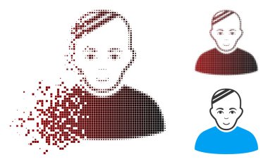 Toz piksel yarı ton hasta simgesi