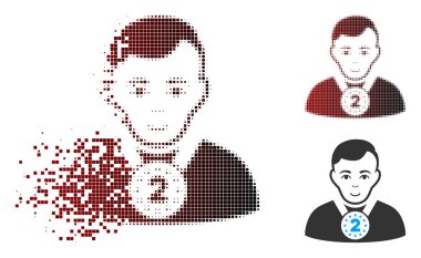 Rendelenmiş piksel noktalı resim 2 Prizer sporcu simgesi