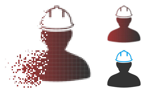 Исчезнувшая Pixel Halloone In Hardhat Icon
