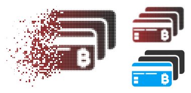 Kartları simgesi bankacılık kırık piksel noktalı resim Bitcoin