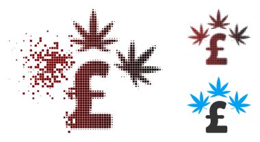 Sparkle Pixel Halftone Cannabis Pound Business Icon