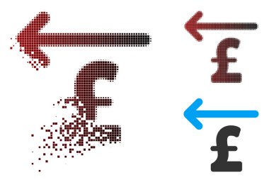 Tahribe piksel yarı ton Cashback Lirası simgesi