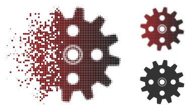 Çözünmüş piksel noktalı resim karikatür simgesi