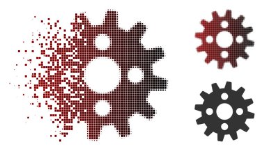 Dağınık piksel noktalı resim karikatür simgesi