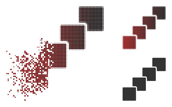 Dissolving Pixel Halftone Blockchain Icon