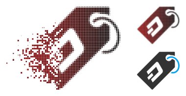 Kaybolan piksel yarı ton Dash Token simge