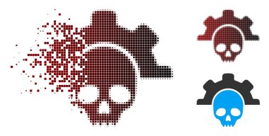 Kırık piksel yarı ton ölü araçlar simgesi