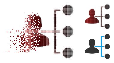 Parçalanmış piksel yarı ton Distribütör simgesi