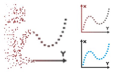 Toz piksel noktalı resim işlevi grafik simgesi noktalı