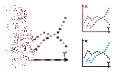 Çözünmüş piksel noktalı resim işlevleri Arsa simgesi noktalı